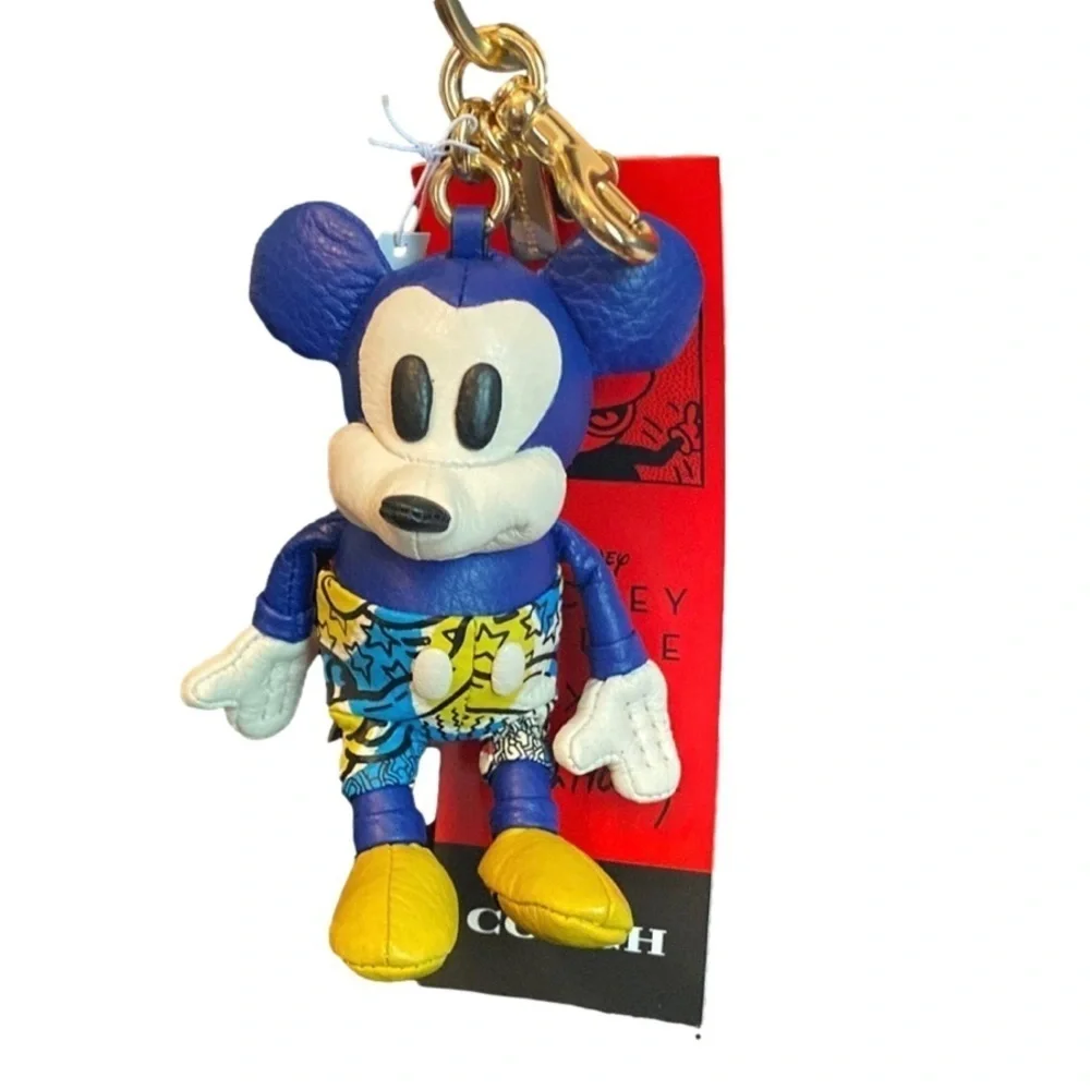 Disney Mickey Mouse Leather Coach Key Fob